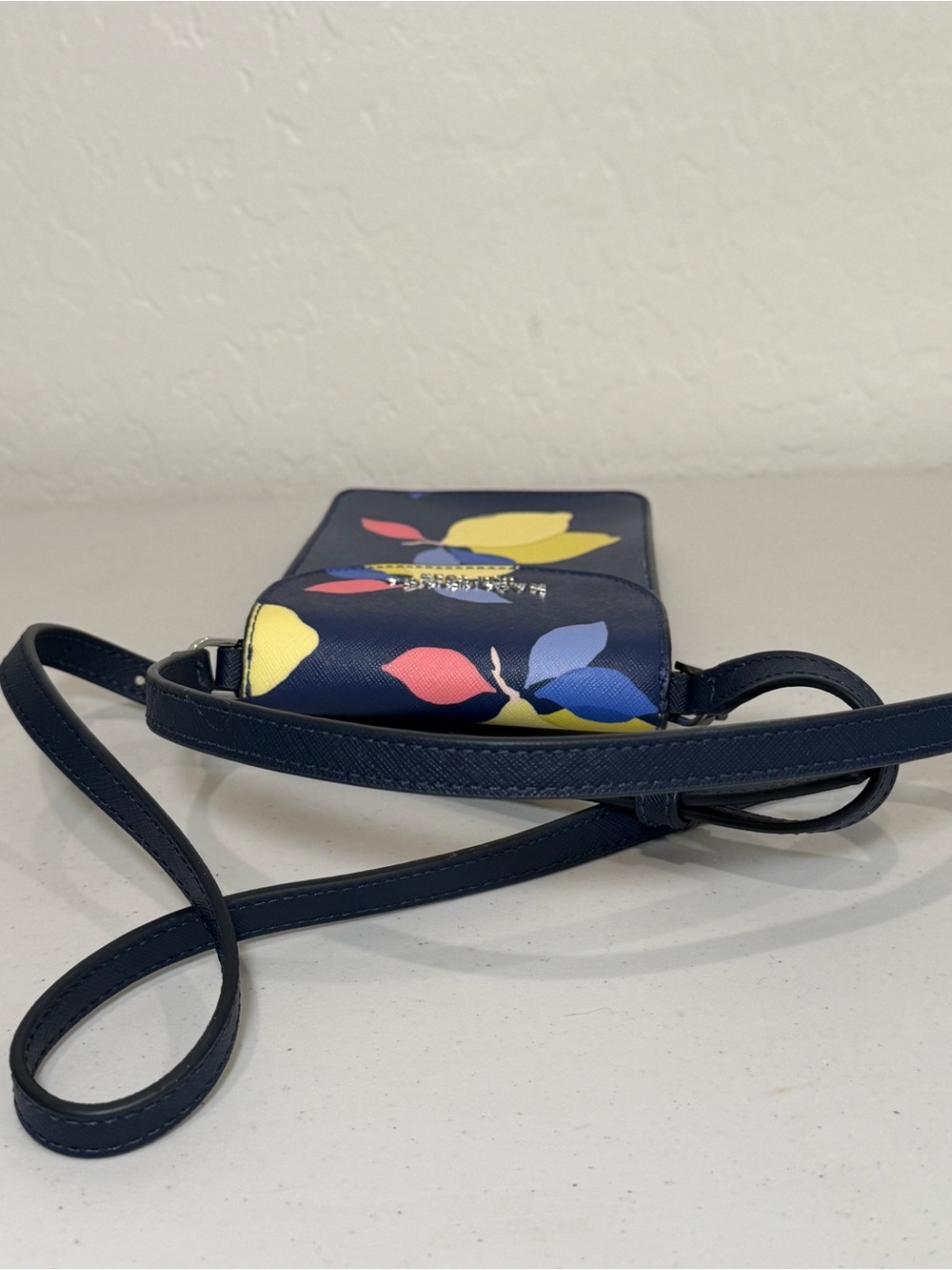 Kate Spade Cameron Lemon Zest North South Flap Phone Crossbody - Picture 9 of 13